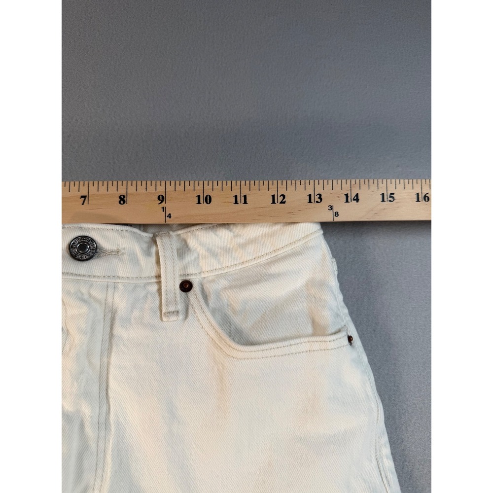 Abercrombie & Fitch Curve Love The Vintage Flare High Rise Jeans Cream 26 2S - Picture 6 of 9